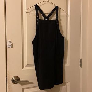 Cute Black Overall Dress
